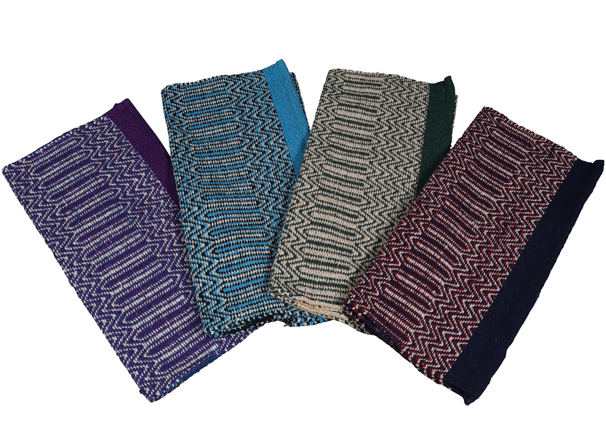 Fort Worth Double Weave Saddle Blanket 32x64 Navy/Burgundy Saddlery Trading Saddlery Trading